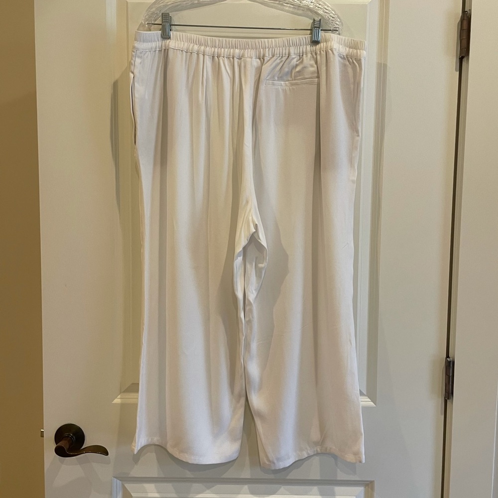 J. Jill White Wide-Leg Pull-On Cropped Pants - Picture 4 of 5